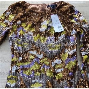 NWT French Connection Sequin Dress w/sleeves